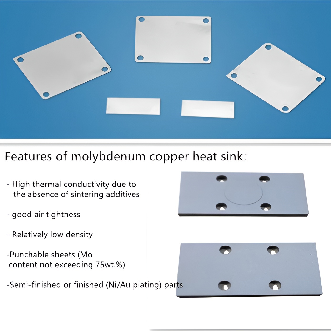 CPC Molybdenum Copper Alloy Substrate For Glass Adapter Plate ...