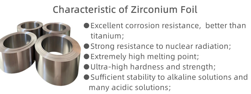 0.05mm High Purity Zirconium Foil / Strip ASTM B551 For Aerospace Industry 4 0.05mm High Purity Zirconium Foil / Strip ASTM B551 For Aerospace Industry 4