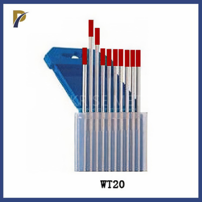 WT10 WT20 1.6mm 2.4mm Thoriated Tungsten Electrode Yellow / Red Head Surface