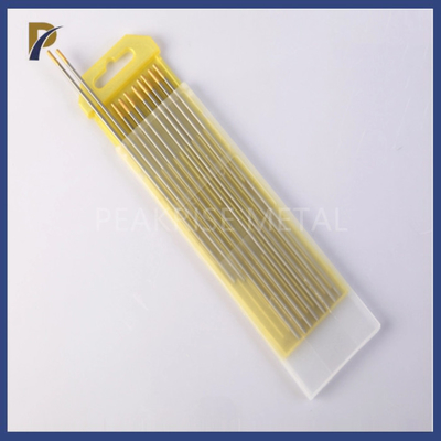 WT10 WT20 1.6mm 2.4mm Thoriated Tungsten Electrode Yellow / Red Head Surface