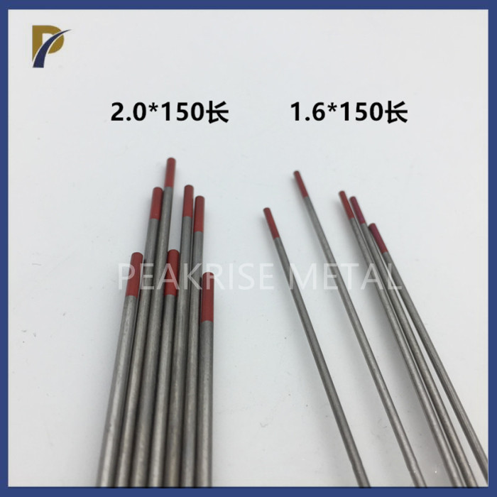 WT20 Red Thoriated Tungsten Electrode Bright Polished Red Tungsten