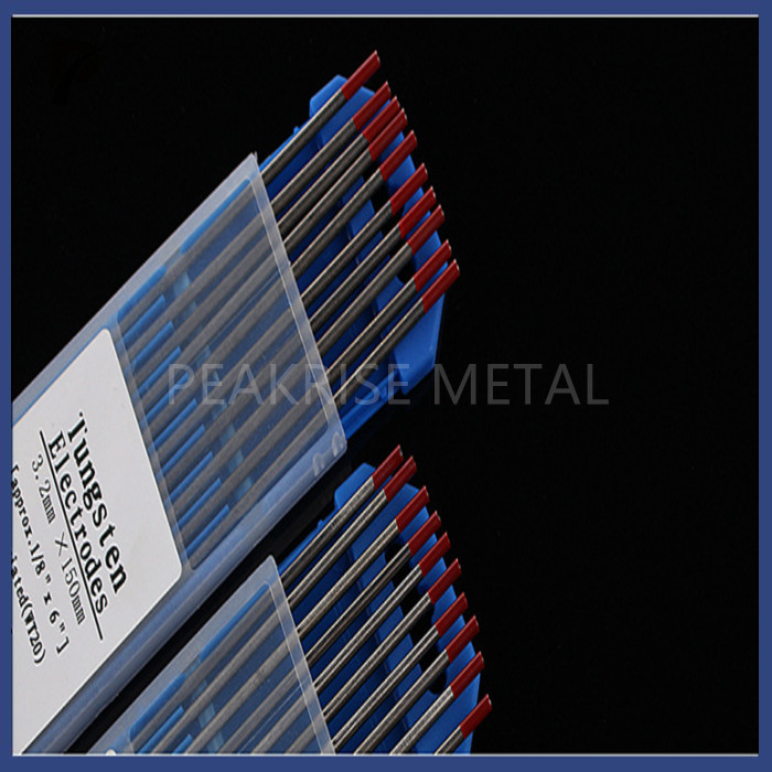 WT20 Red Thoriated Tungsten Electrode Bright Polished Red Tungsten Electrode Tungsten Welding