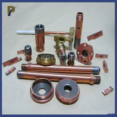 Bright Copper Tungsten Parts Connector CuW Alloy Copper Tungsten Tube Tungsten Copper Electrodes Resistance Welding
